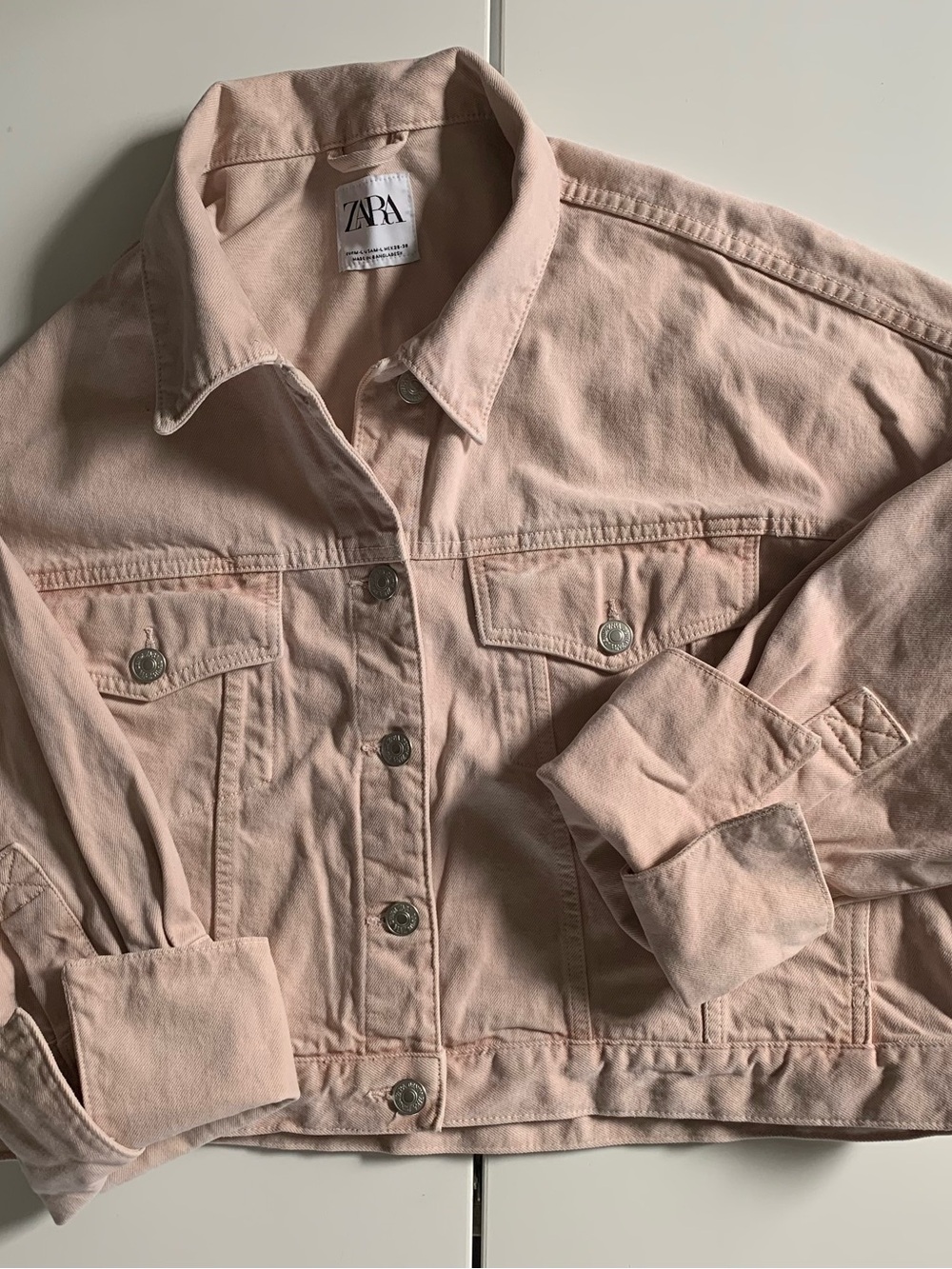 #31 ZARA Light Blush Denim Jacket - Women's Trucker